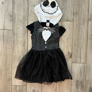 Jack Skellington-Black & White Girls' Costume Dress